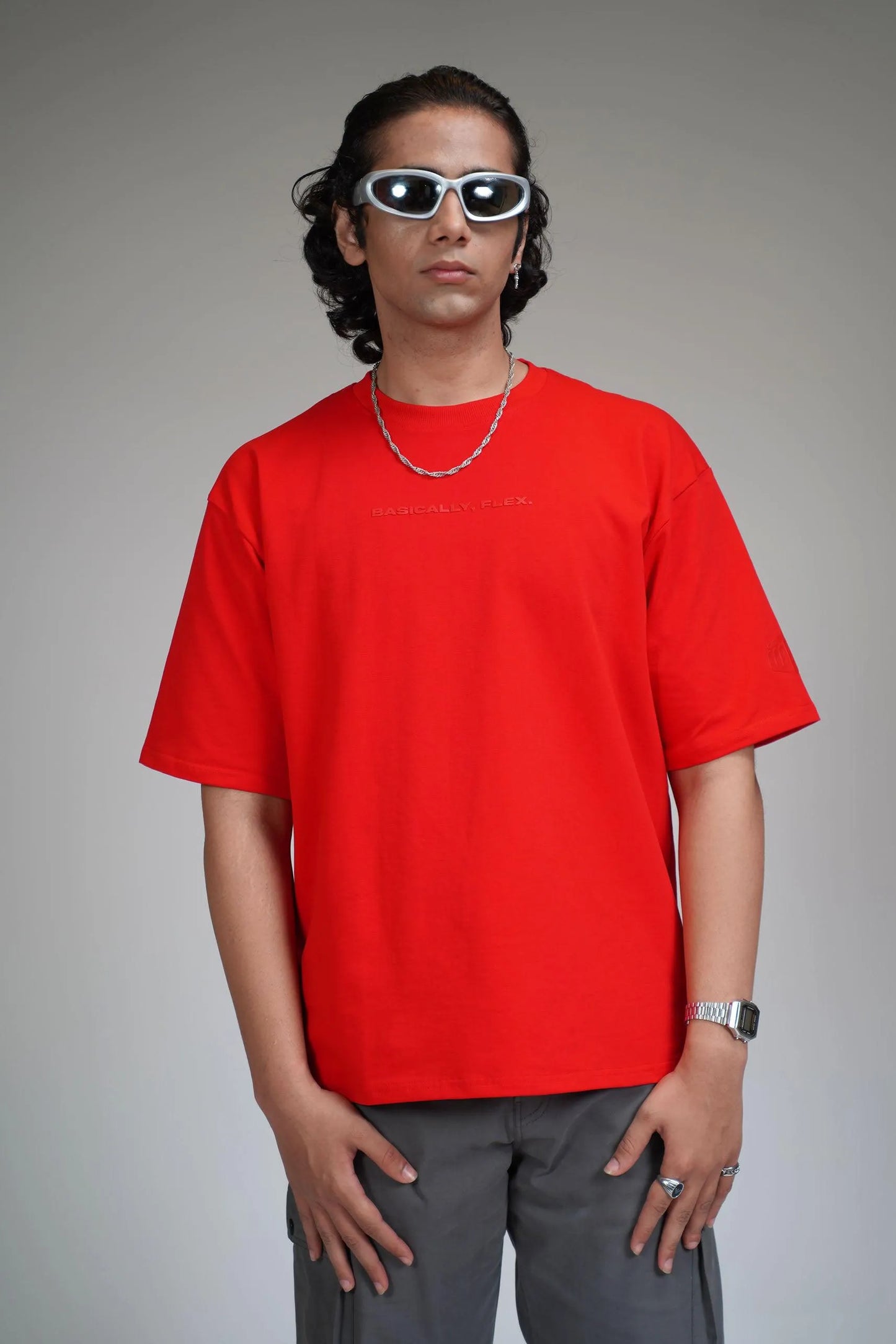Basic Red Heavyweight T-shirt - WHAT THE FLEX