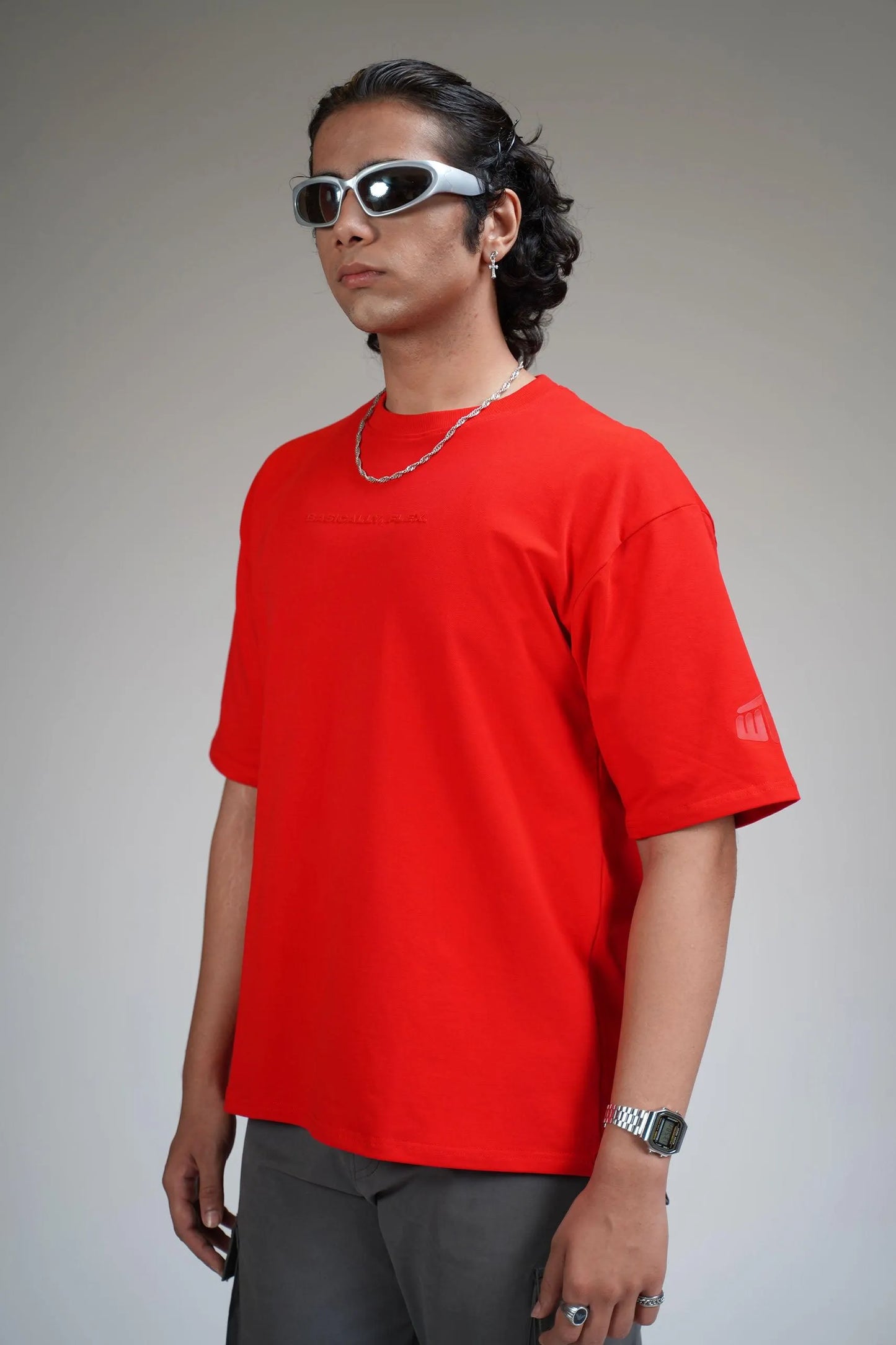 Basic Red Heavyweight T-shirt - WHAT THE FLEX