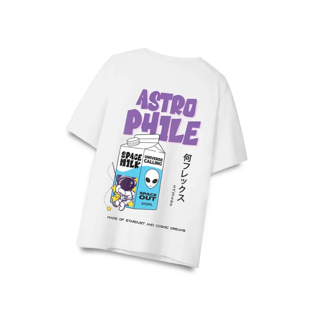 Space Milk Oversized T-Shirt - WHAT THE FLEX