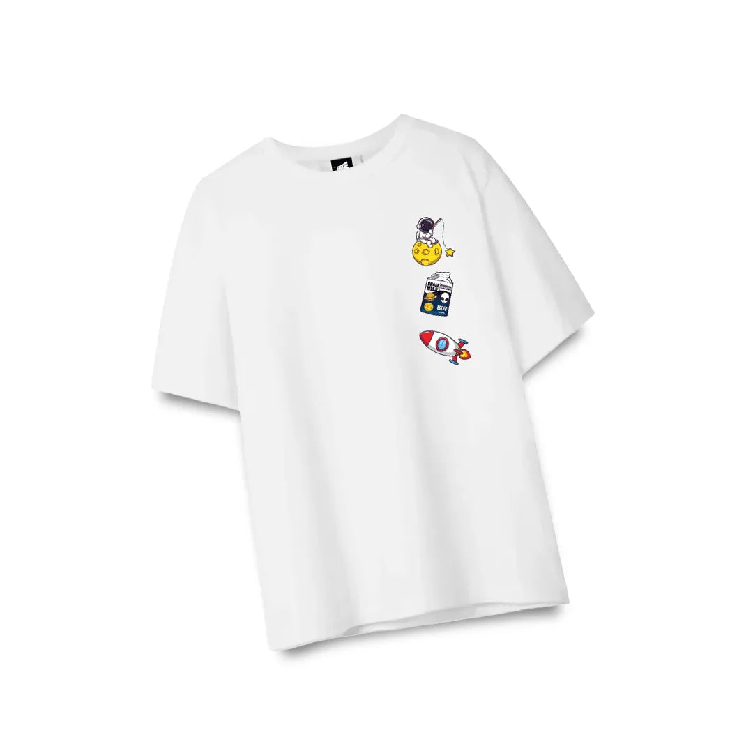 Space Milk Oversized T-Shirt - WHAT THE FLEX