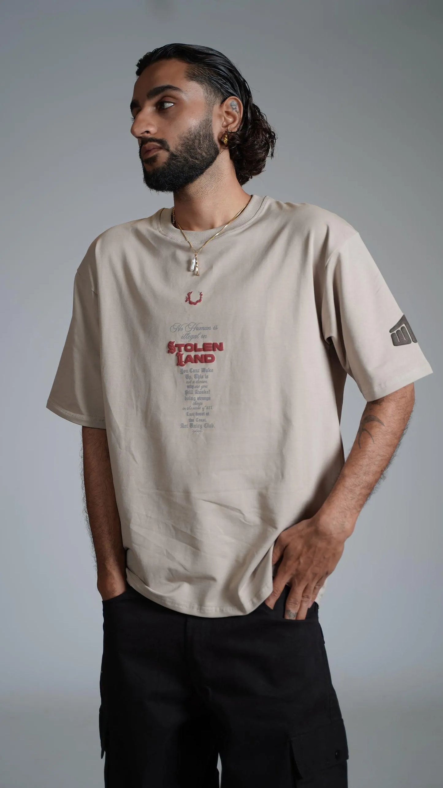 Stolen Land Heavyweight T-shirt - WHAT THE FLEX