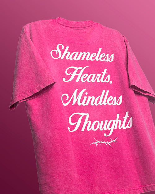 Shameless Pink Acid Wash T-Shirt