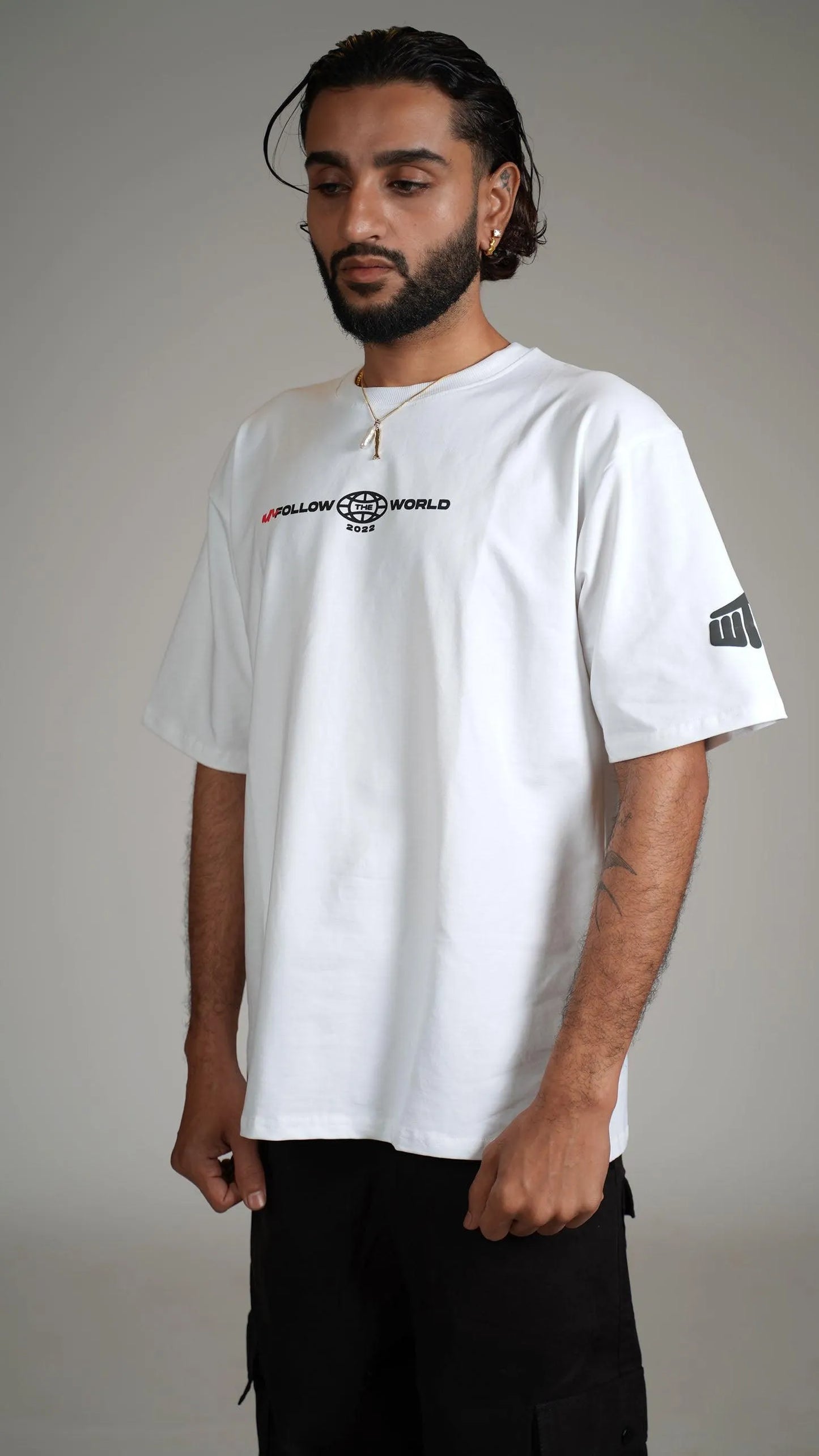 Unfollow The World Heavyweight T-shirt - WHAT THE FLEX