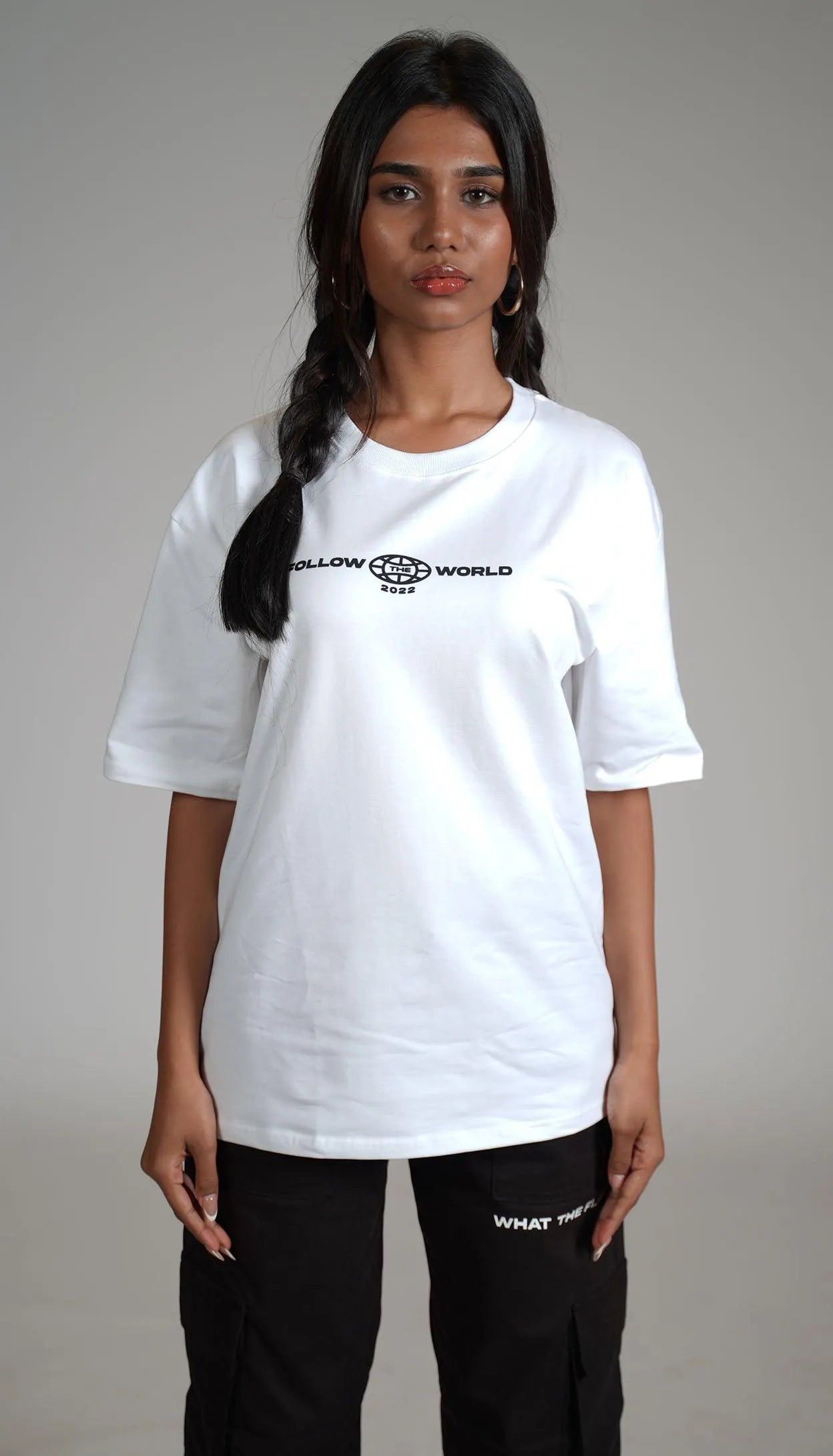 Unfollow The World Heavyweight T-shirt - WHAT THE FLEX