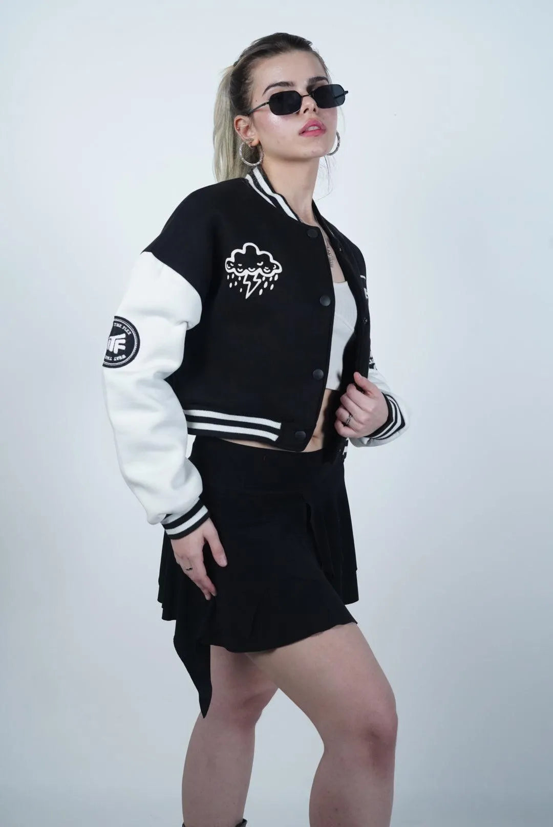DID I IMAGINE IT? VARSITY JACKET (CROPPED) - WHAT THE FLEX