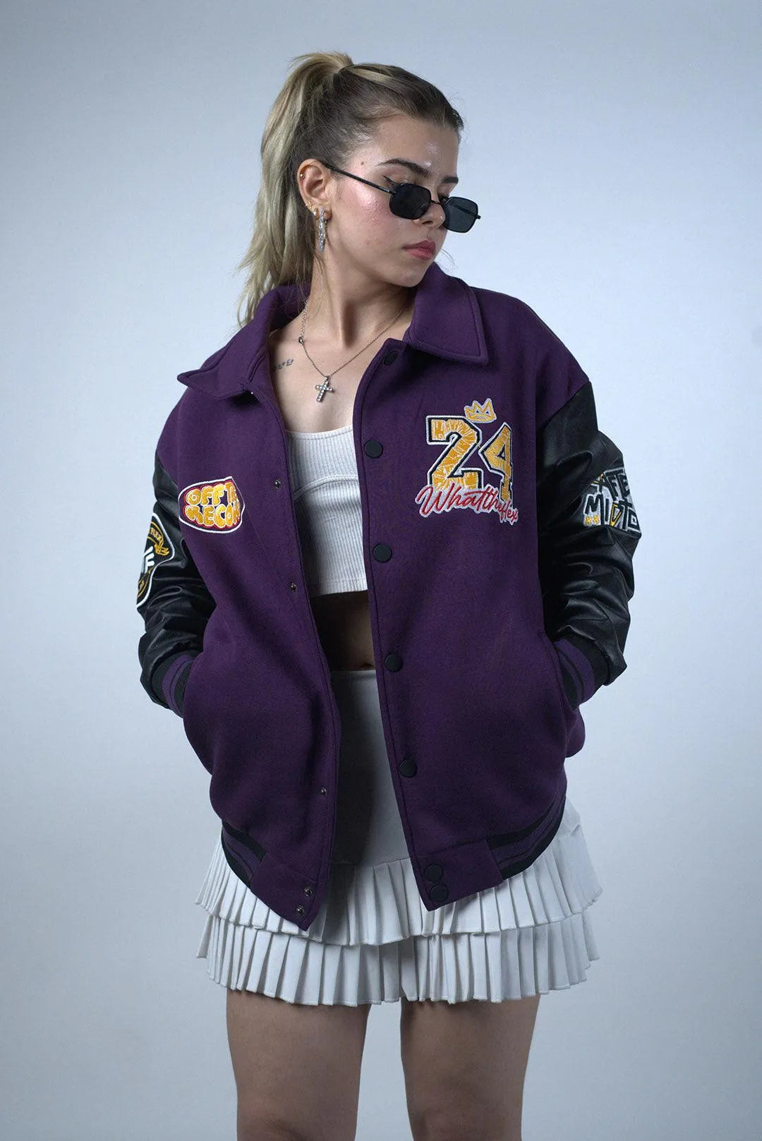 TAKE THE SHOT Varsity Jacket - WHAT THE FLEX