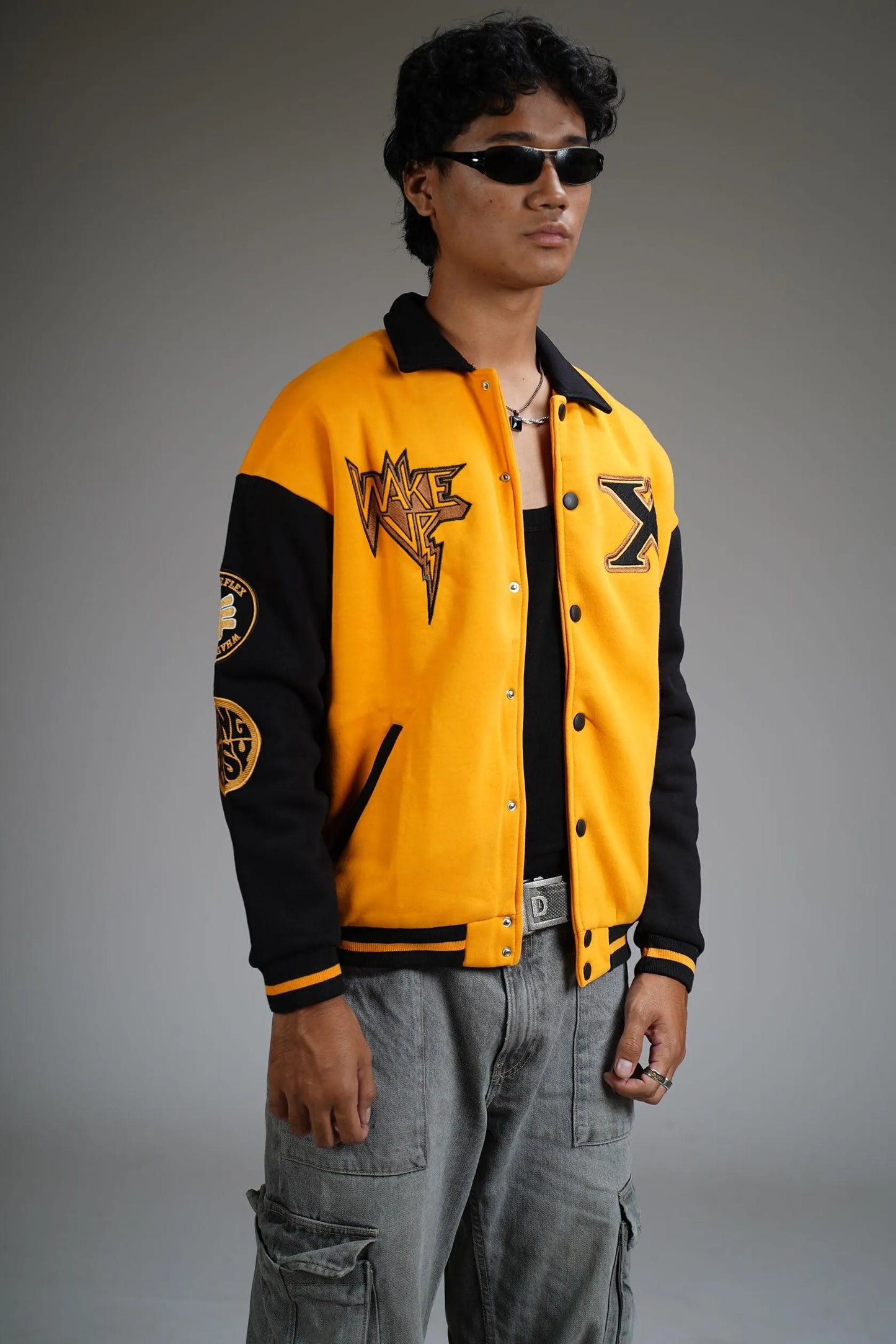 ASHES & BEYOND Varsity Jacket - WHAT THE FLEX