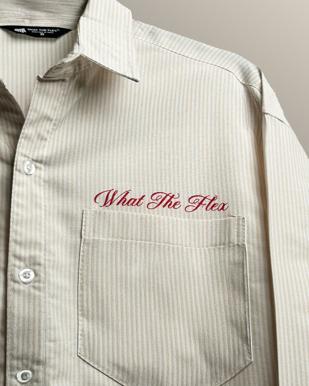 Alive Beige Striped Shirt