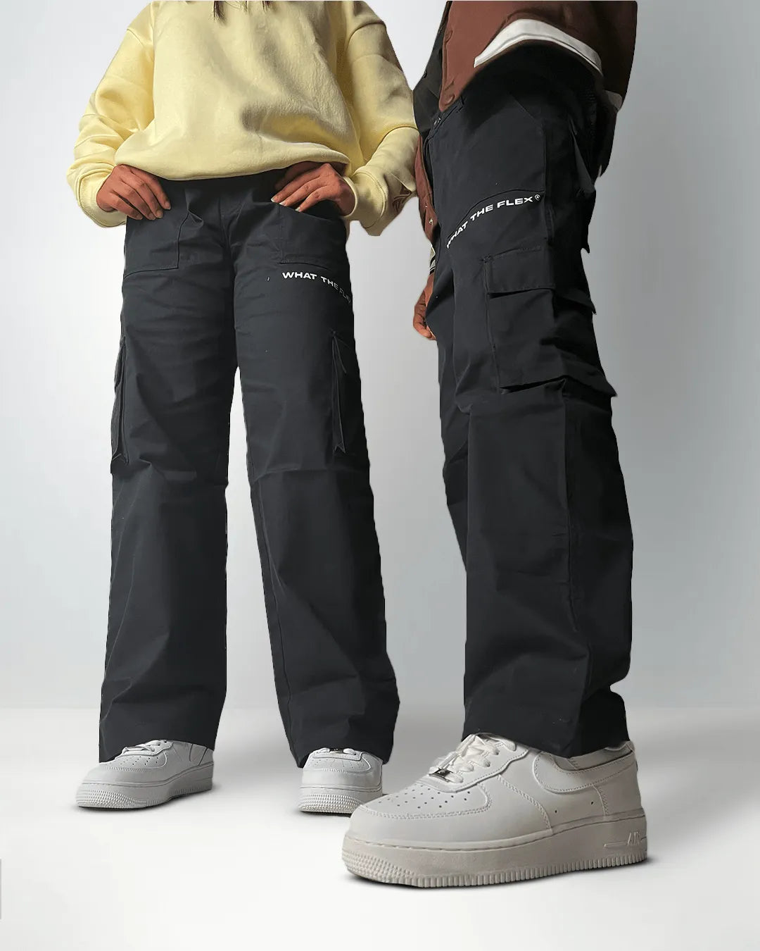 Solid Black Unisex Cargo - WHAT THE FLEX