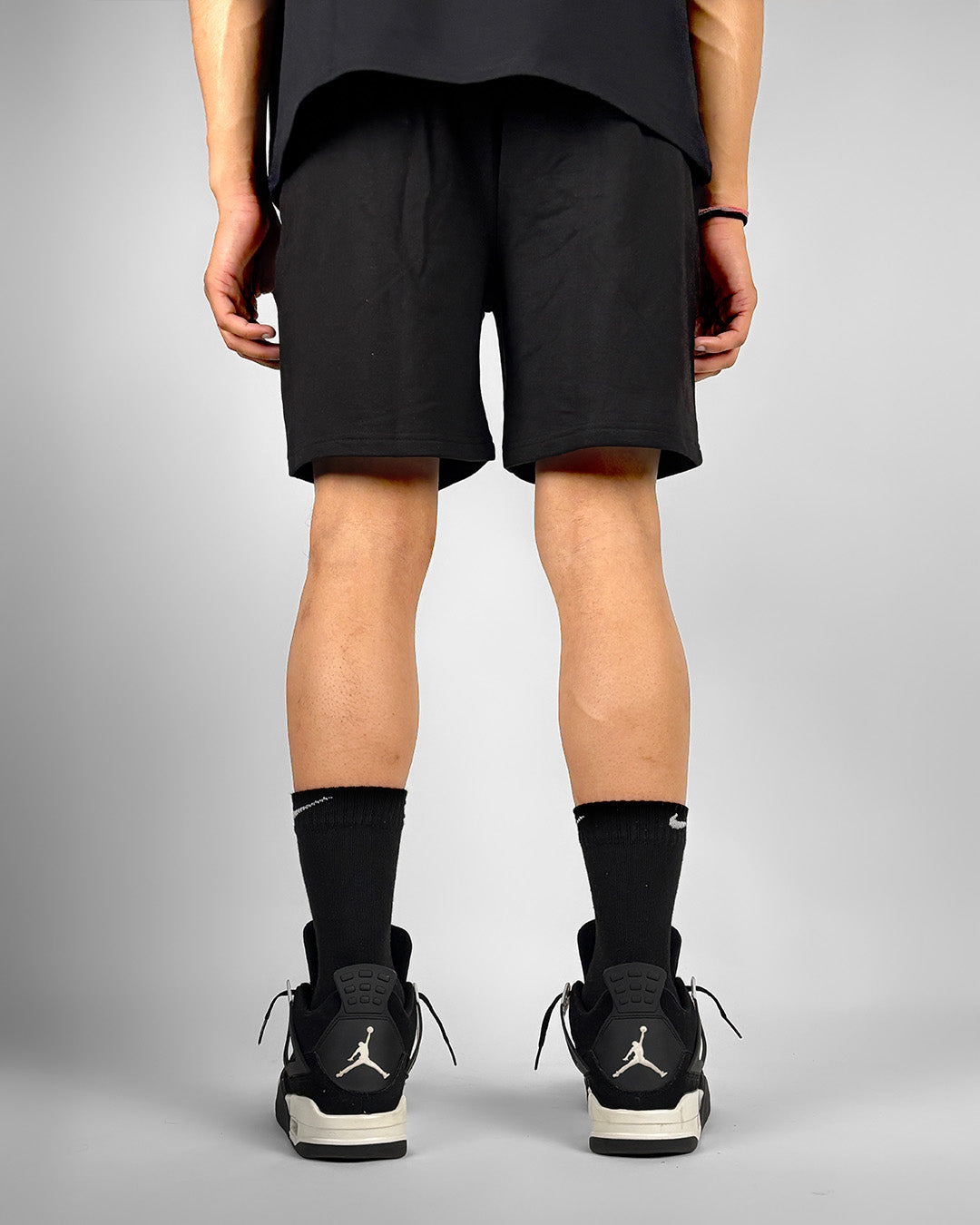Classic Black Cotton Shorts