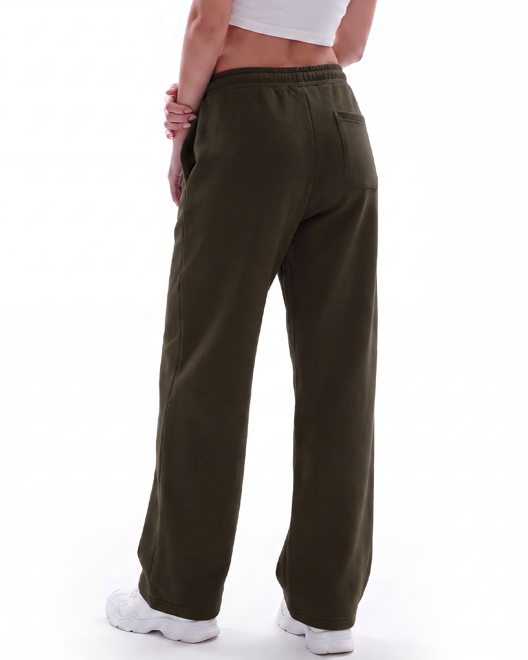 Brown essential cotton Pants For Women.