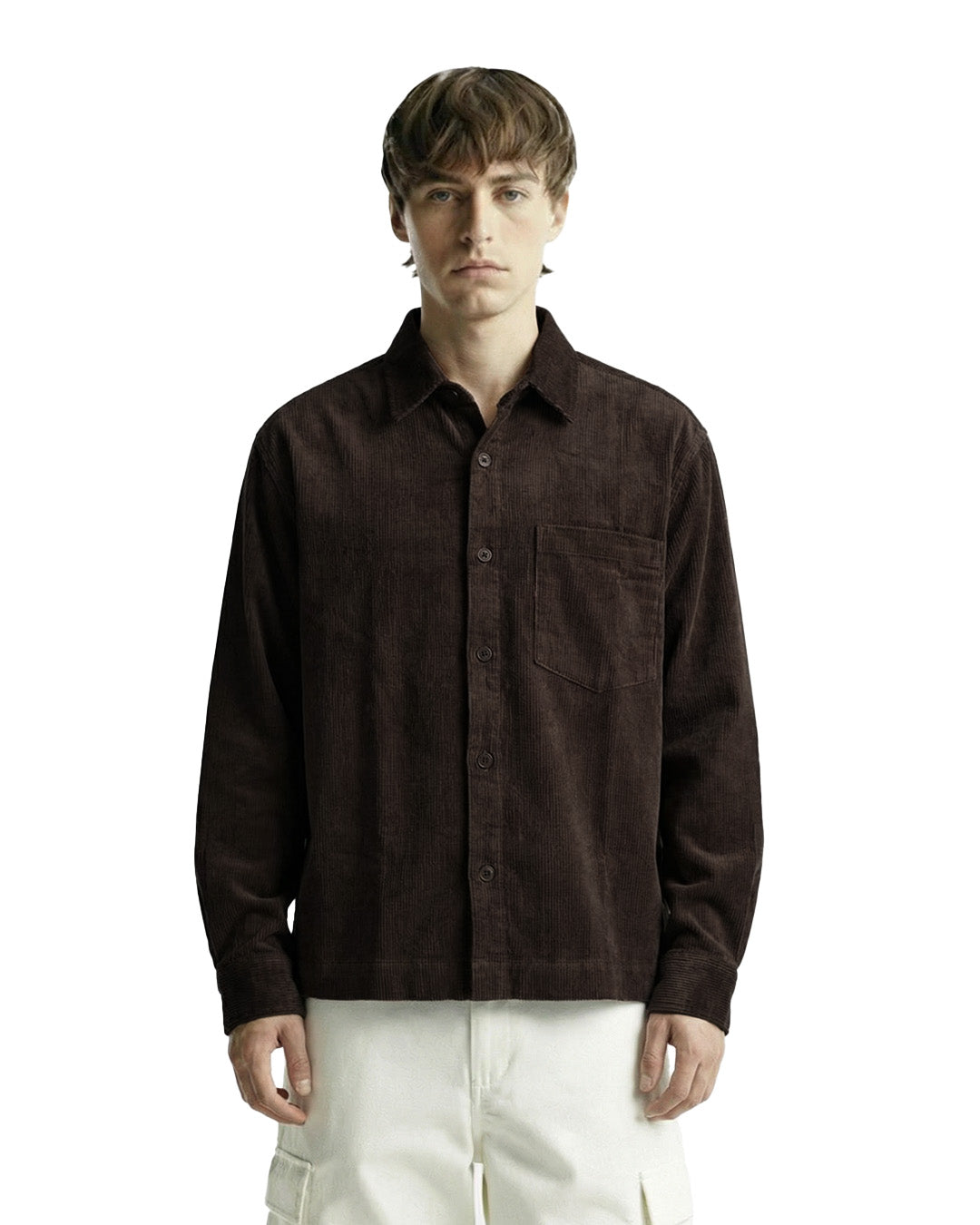 Buy Mocha Corduroy Overshirt – WHAT THE FLEX