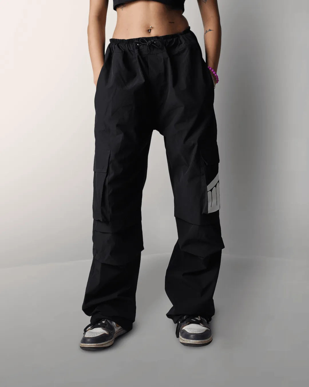 Black Parachute Pants - WHAT THE FLEX