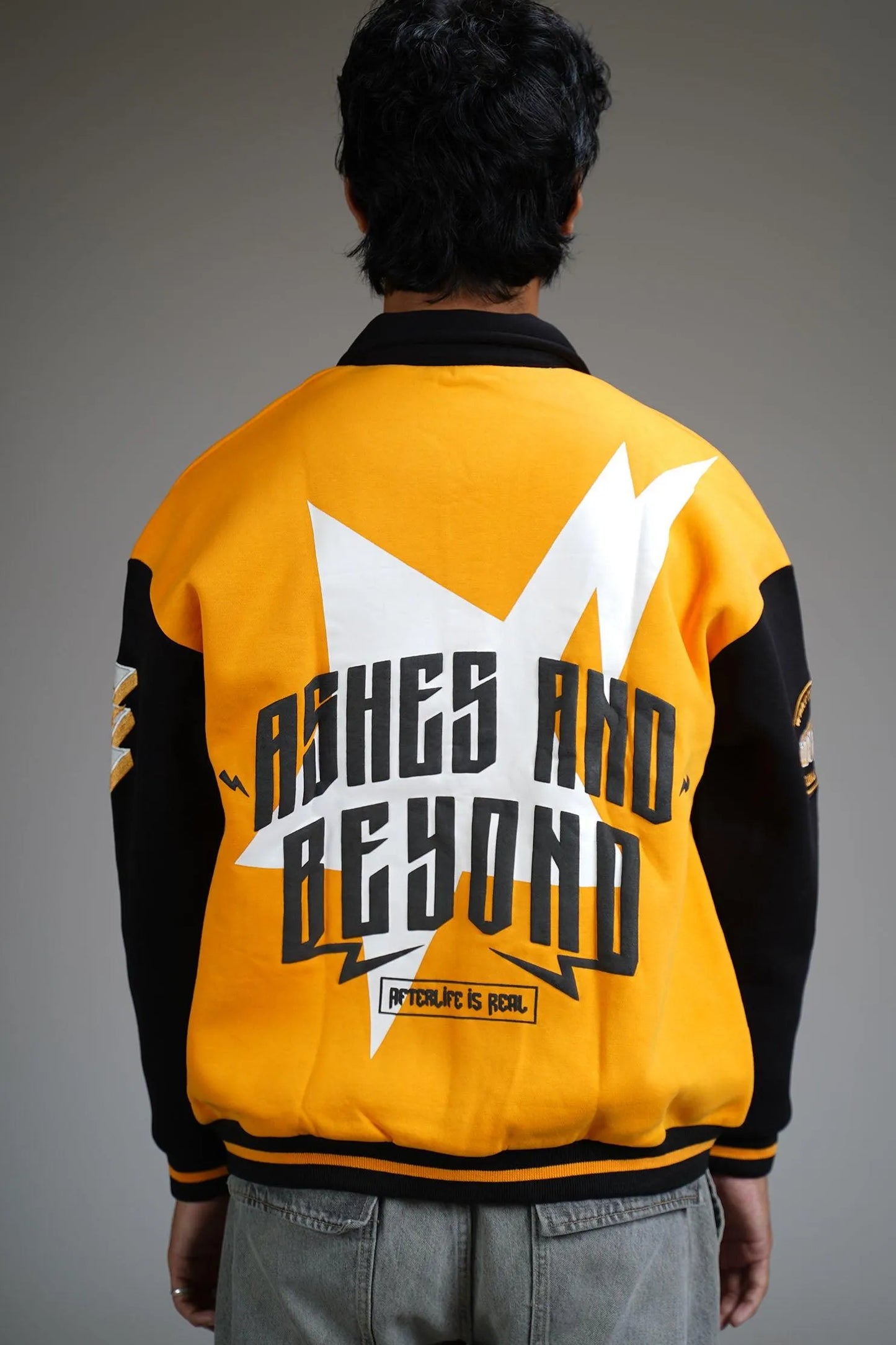 relaxed fit varsity jacket