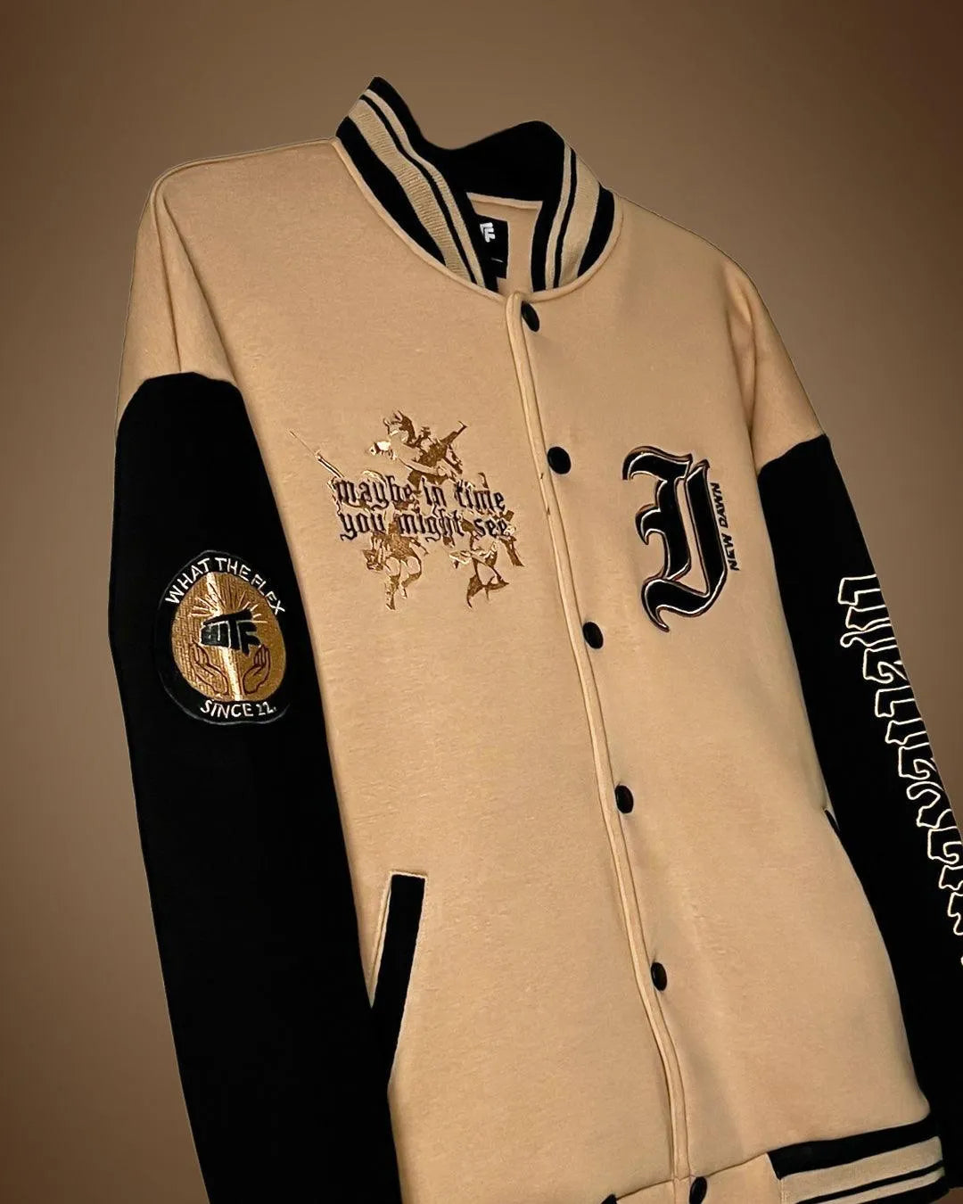 relaxed oversized varsity jacket