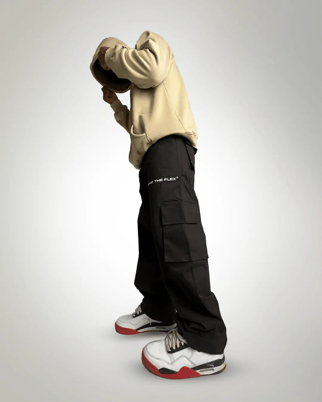 Solid Black Unisex Cargo - WHAT THE FLEX