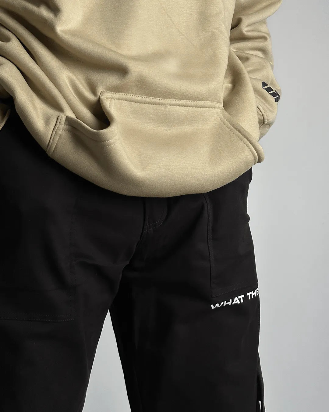 Solid Black Unisex Cargo - WHAT THE FLEX