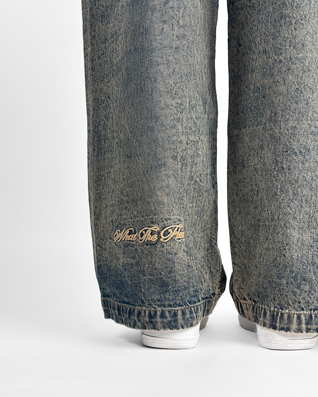 Burnt Blue Baggy Denim Jeans