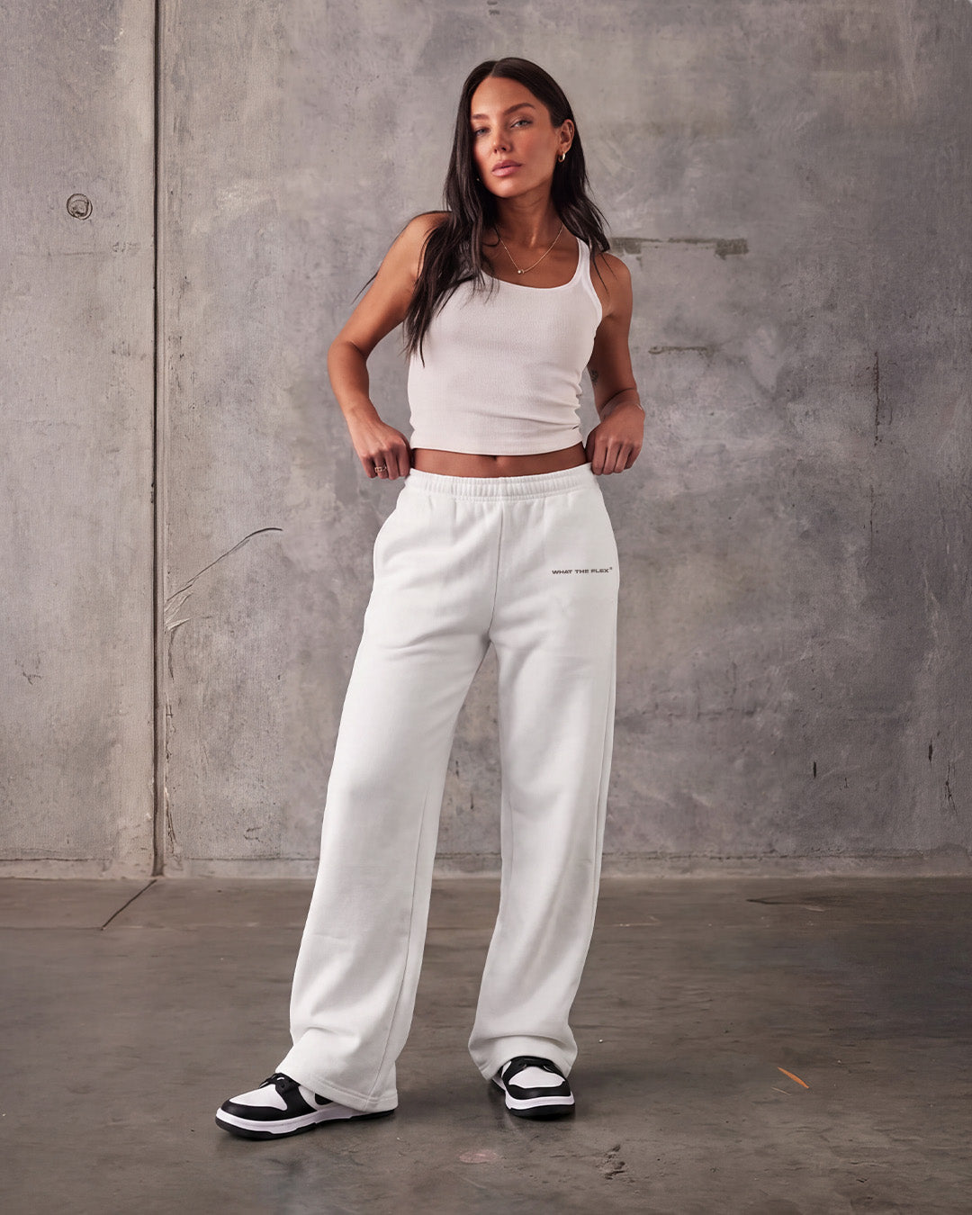 White Essential Cotton Pants