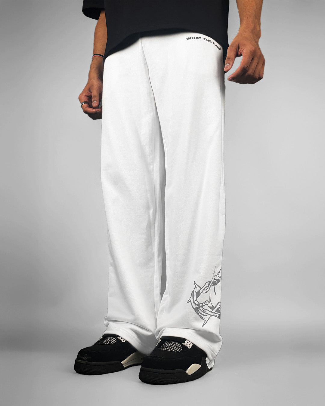 Barbed White Essential Cotton Pants