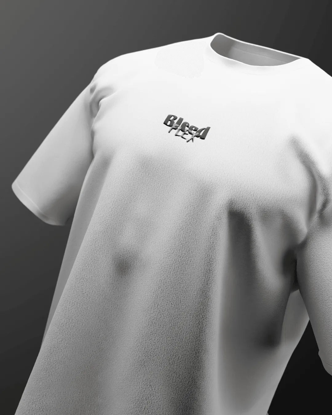 Bleed Flex White Heavyweight T-shirt - WHAT THE FLEX
