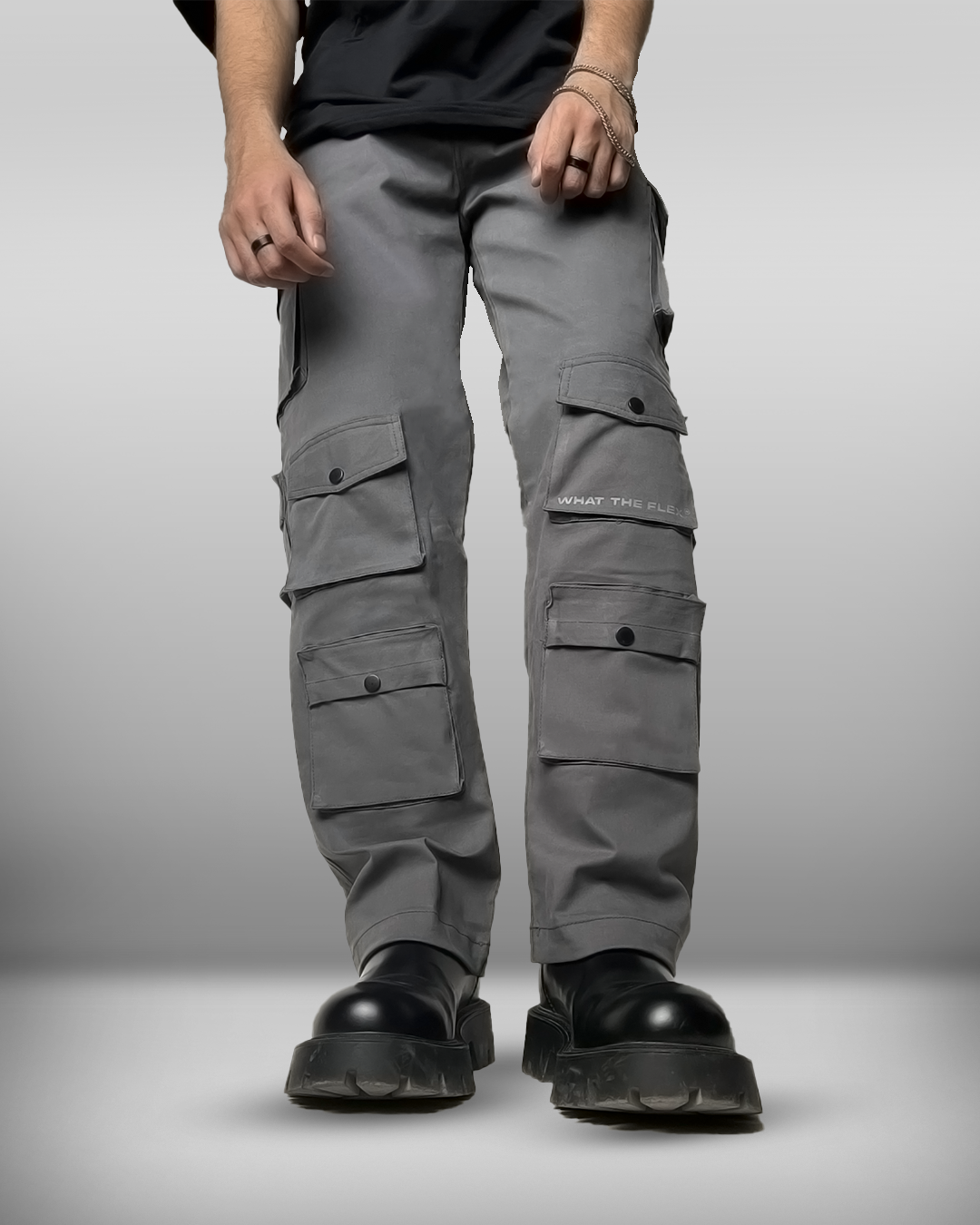 Charcoal Grey 12 Pocket Cargo Pants - Exclusive