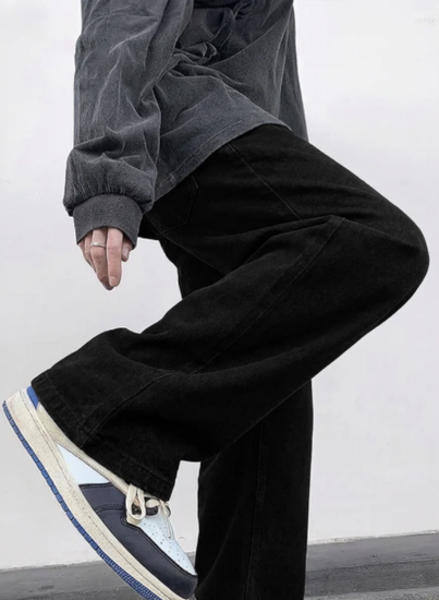 Inked Black Baggy Jeans