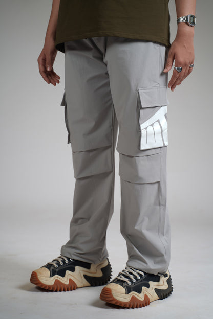 Ice Grey Parachute Pants