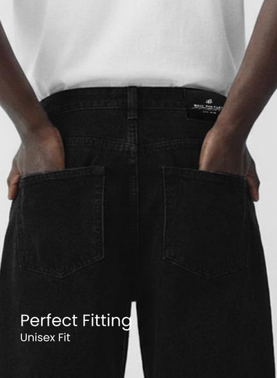 Inked Black Baggy Jeans