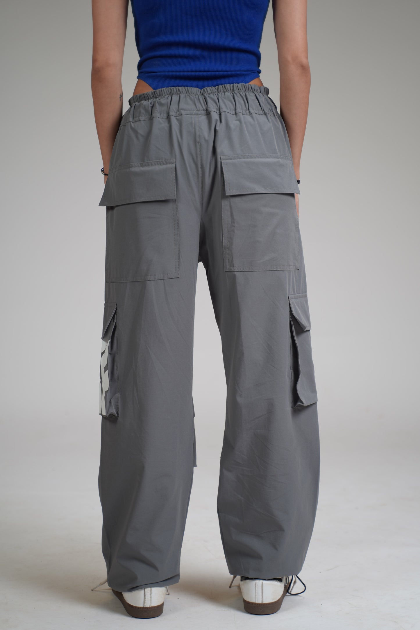 Grey Parachute Pants