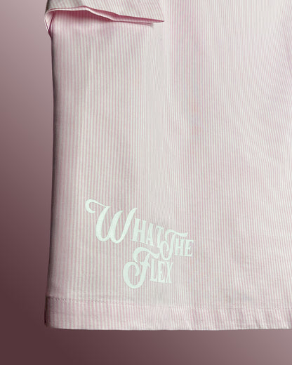 Greatest Pink Half Sleeve Striped Shirt