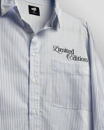 Twenties Blue and White Full Sleeves Striped Shirt