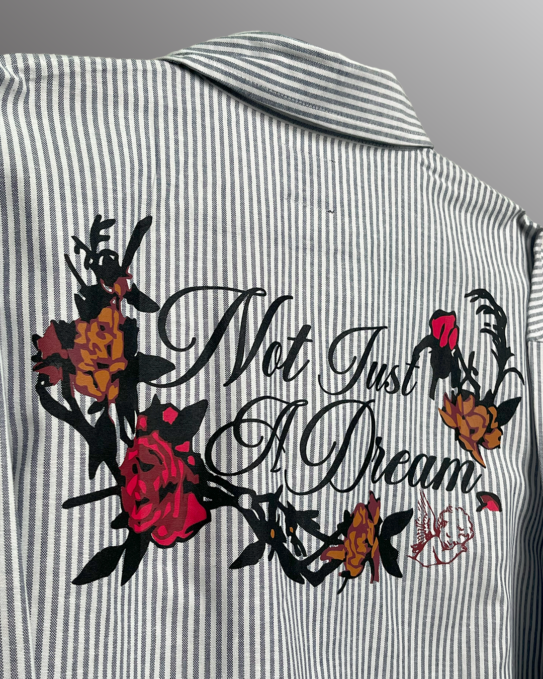 Not Just A Dream Blue Full Sleeves Striped Shirt