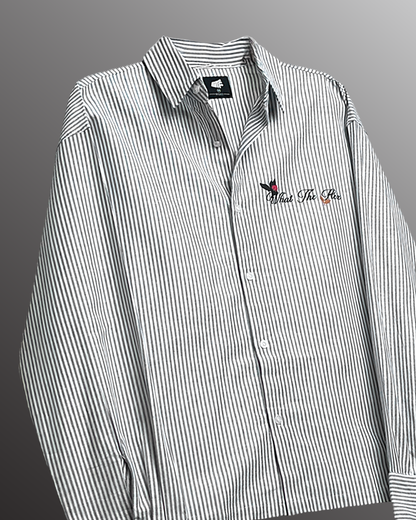 Not Just A Dream Blue Full Sleeves Striped Shirt