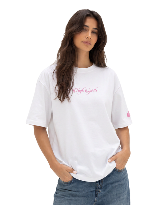 Absolute Baddie Boxy-Fit White T-shirt For Women