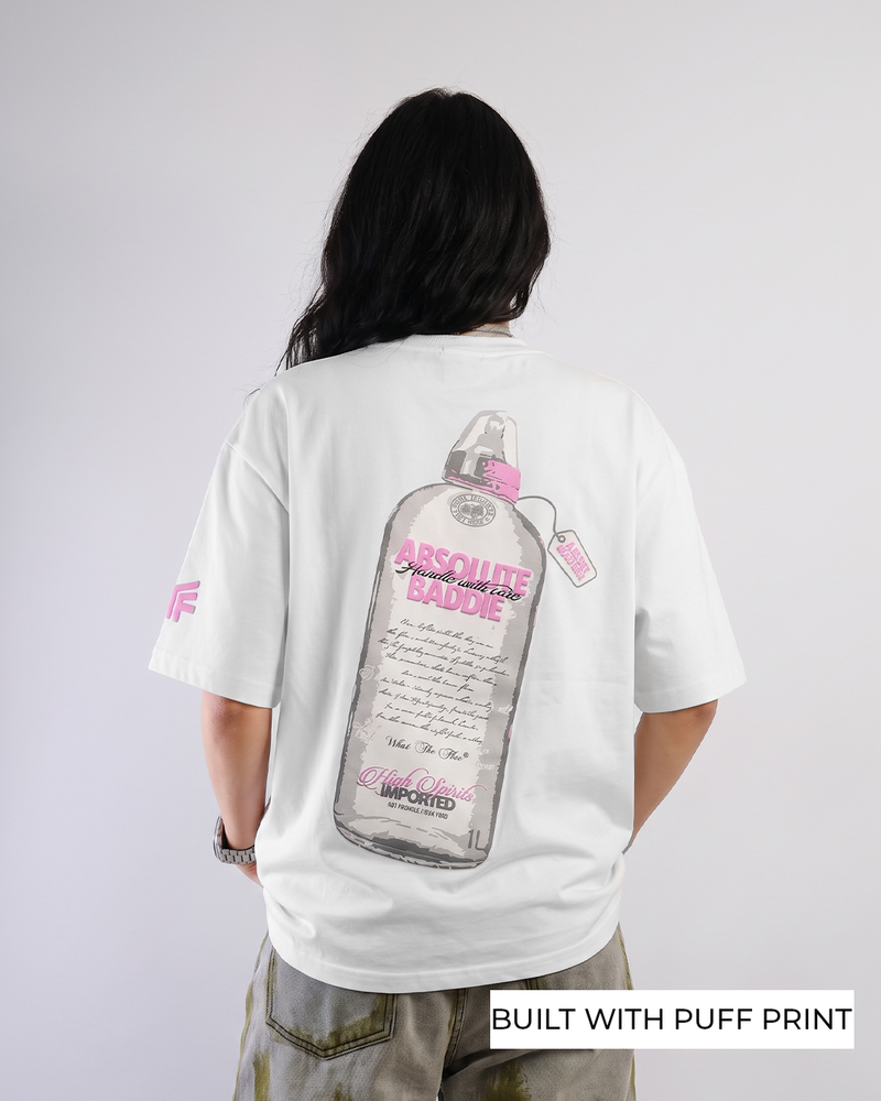 Absolute Baddie Boxy-Fit White T-shirt For Women
