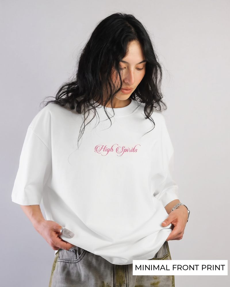 Absolute Baddie Boxy-Fit White T-shirt For Women