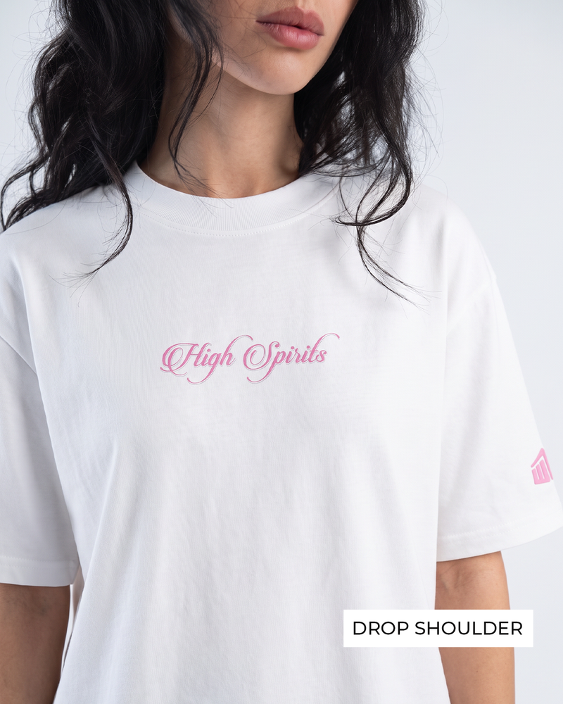 Absolute Baddie Boxy-Fit White T-shirt For Women