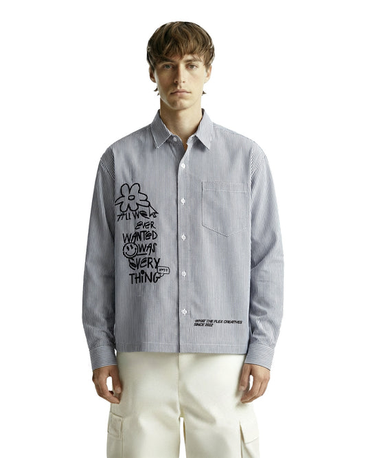 All Things Black Striped Shirt