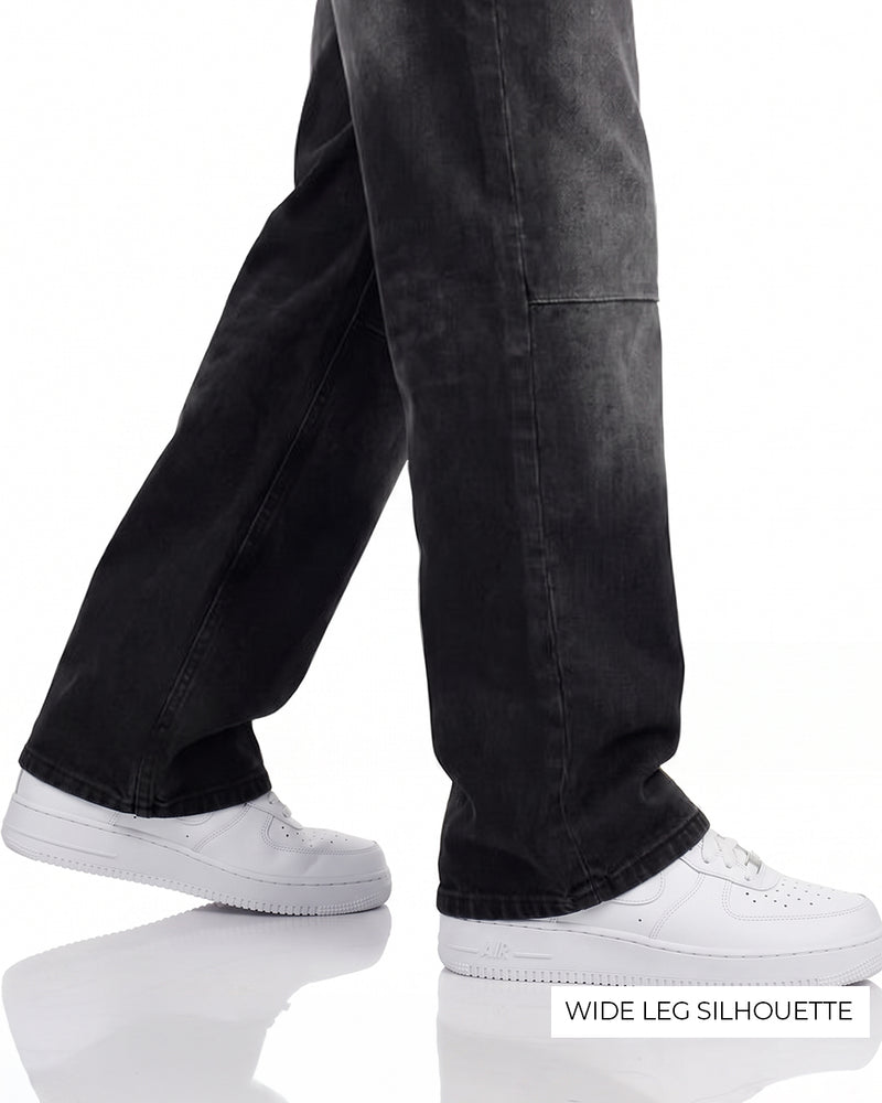 Ashline Pattern Straight Cut Jeans