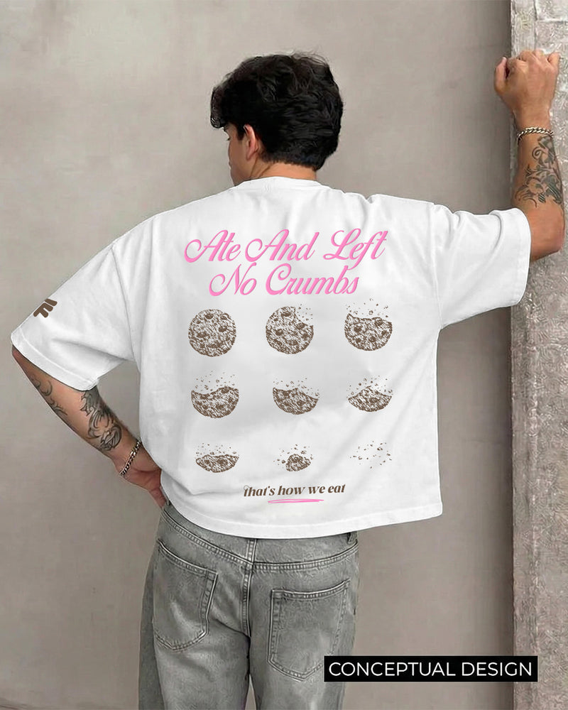 Ate It Boxy-Fit White T-shirt