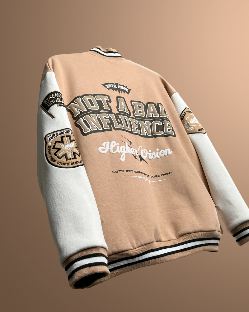 Not A Bad Influence Varsity Jacket