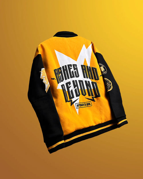 ASHES & BEYOND Varsity Jacket - WHAT THE FLEX