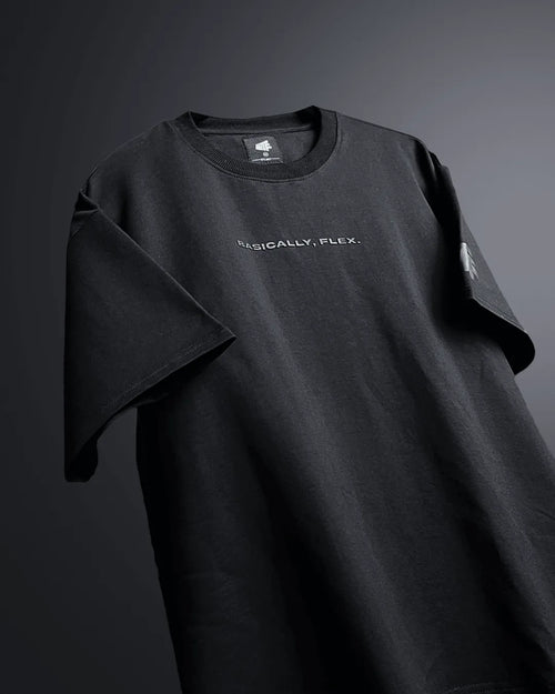 Basic Black Heavyweight Tshirt - WHAT THE FLEX