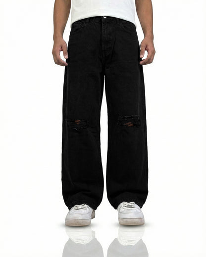 Deep Night Rugged Baggy Jeans