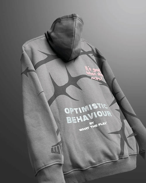 Optimistic Behaviour Oversized Hoodie - WHAT THE FLEX