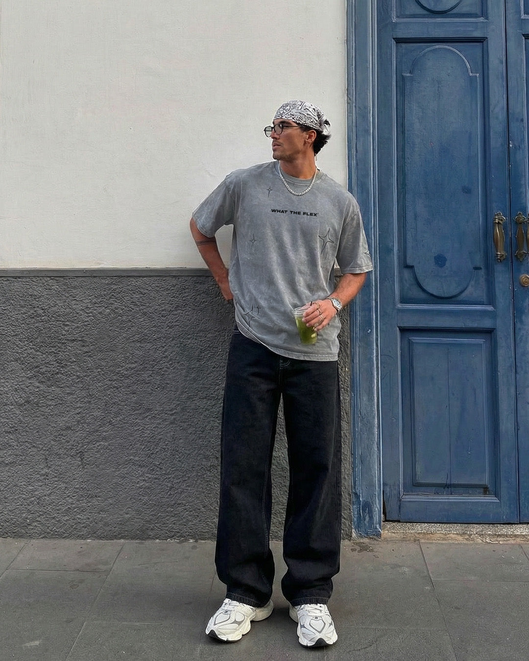 Mannered Grey Acid Wash T-Shirt