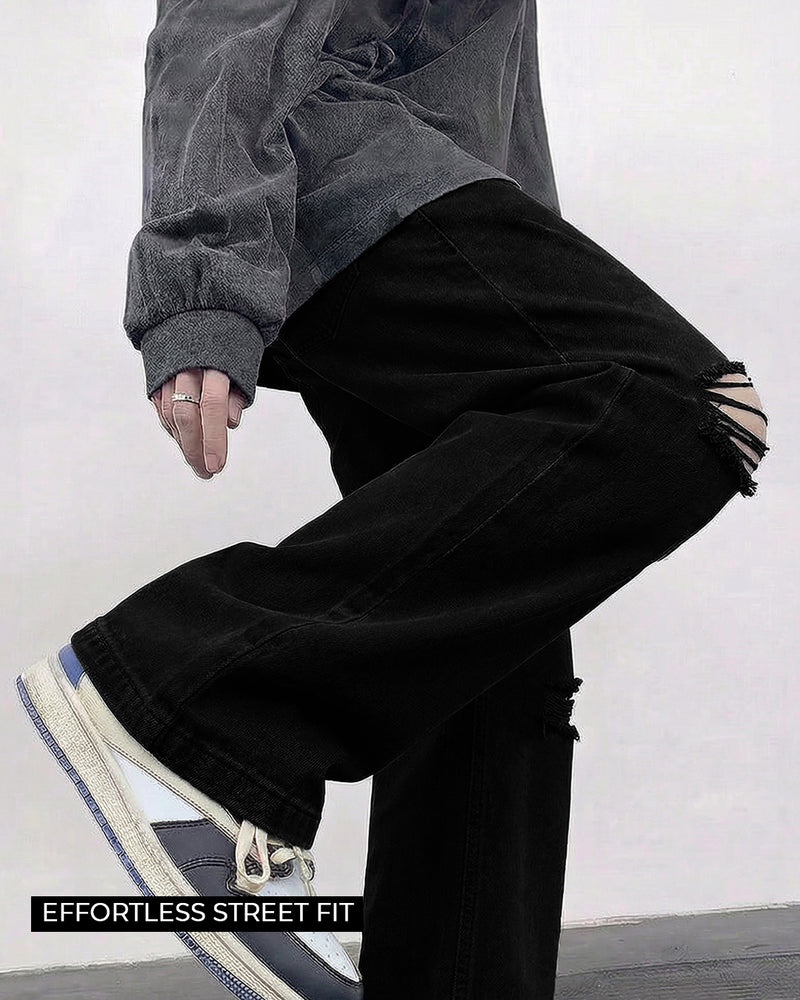 Deep Night Rugged Baggy Jeans
