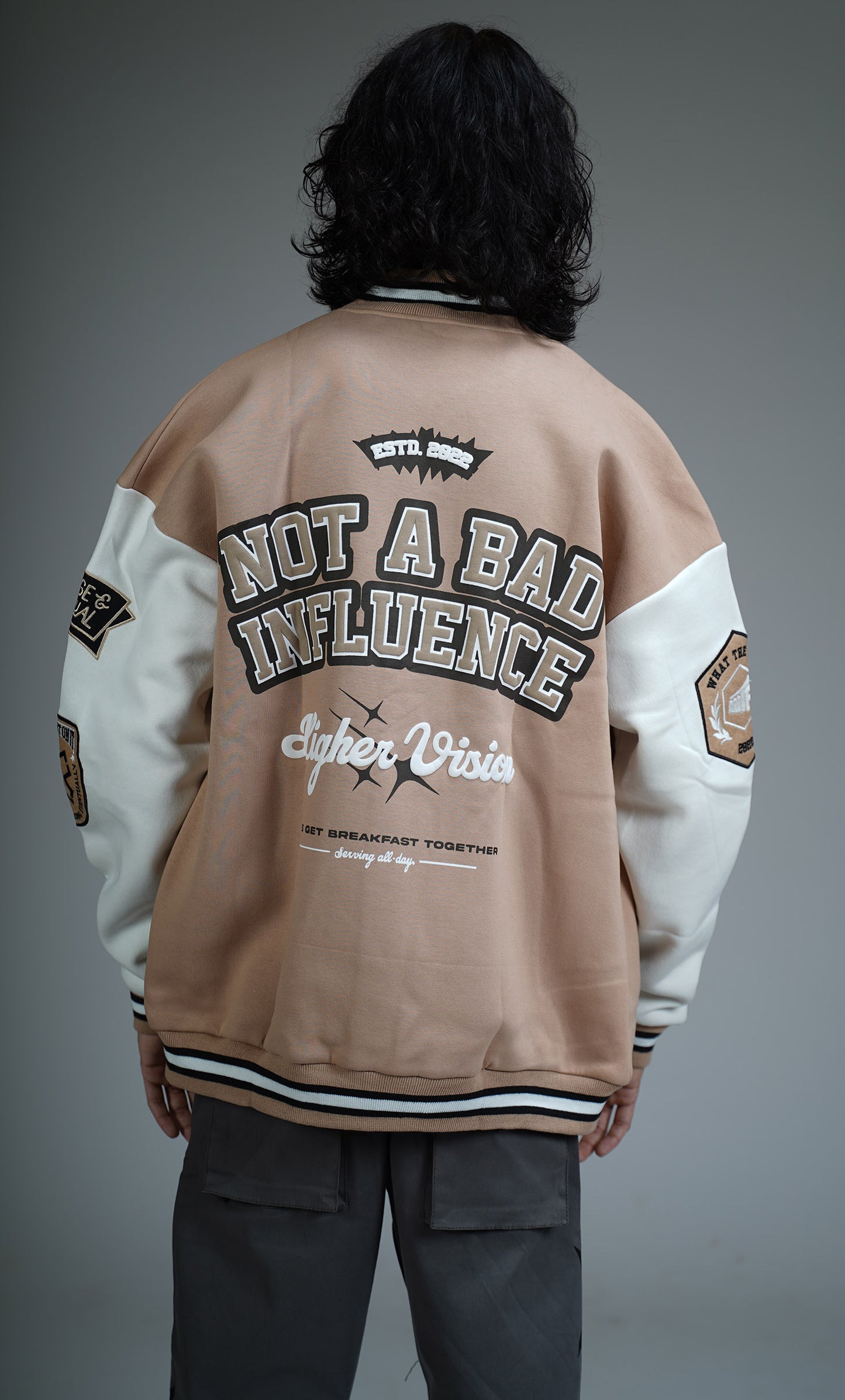 NOT A BAD INFLUENCE Varsity Jacket