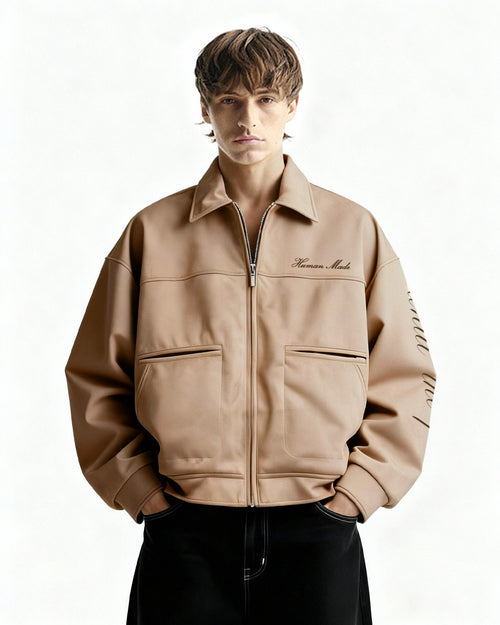 HUMAN MADE CREAM SUEDE JACKET